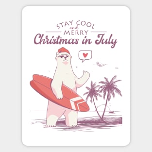 Vintage Retro Christmas in July gif Sticker